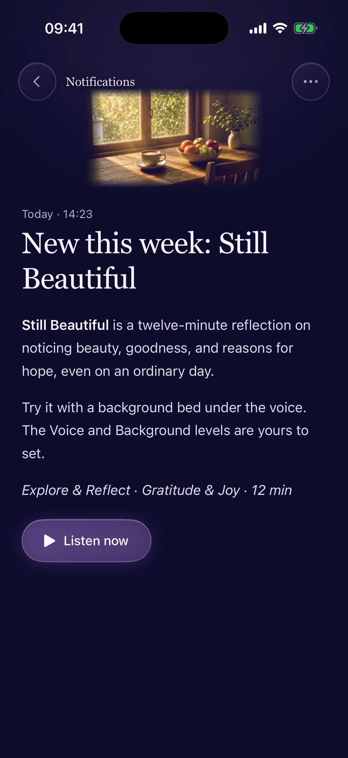 A Message with Listen Now